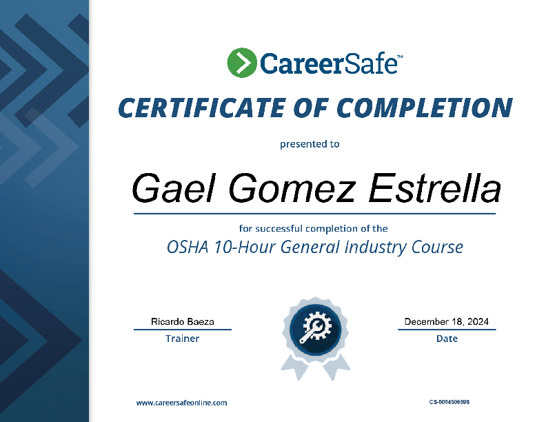 CareerSafe OSHA Certitifcation